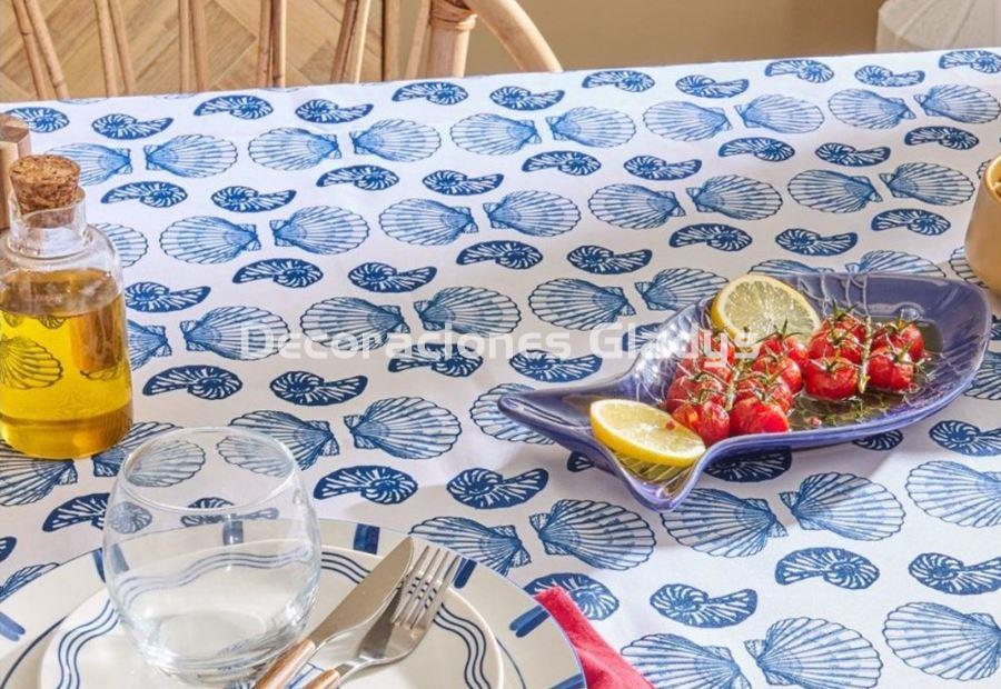 MANTEL ANTIMANCHAS CARACOLAS - Imagen 1