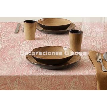 MANTEL ANTIMANCHAS EBENE ROSA - Imagen 1
