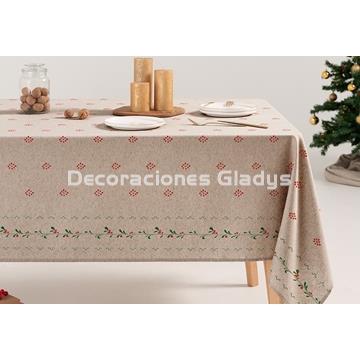 MANTEL ANTIMANCHAS NAVIDAD AUREL - Imagen 1