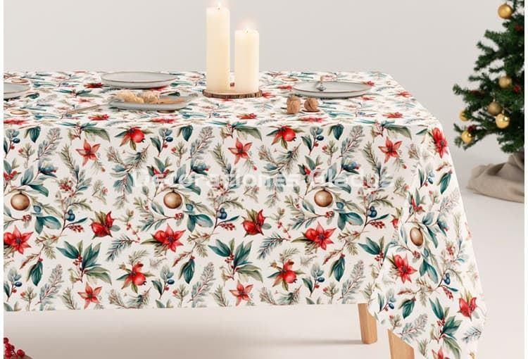 MANTEL ANTIMANCHAS NAVIDAD HOSLEY - Imagen 1