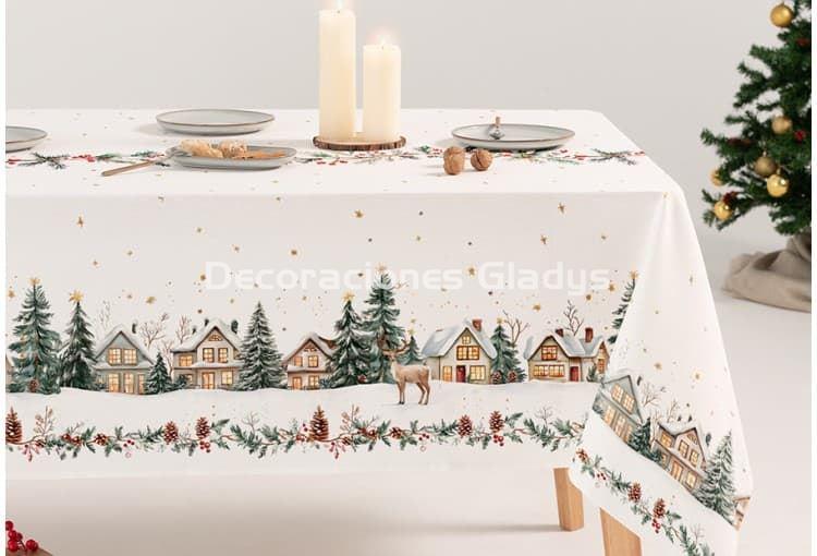 MANTEL ANTIMANCHAS NAVIDAD WINSET - Imagen 1