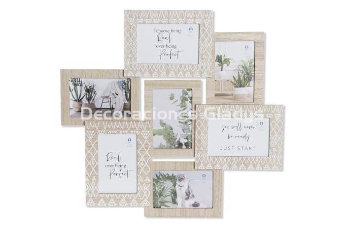 MARCO MULTIFOTO MDF CRISTAL  7 FOTOS - Imagen 1