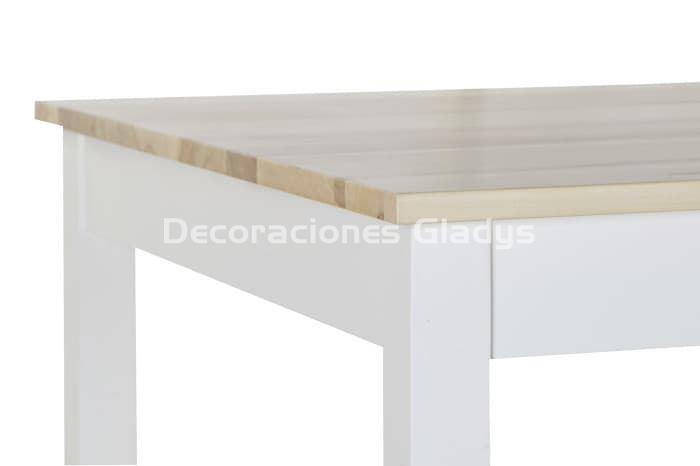 MESA COMEDOR SET 5 ALAMO 4 SILLAS BLANCO - Imagen 3