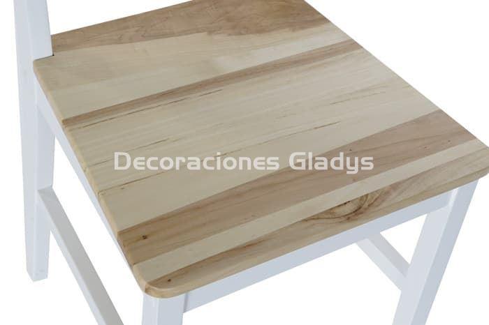 MESA COMEDOR SET 5 ALAMO 4 SILLAS BLANCO - Imagen 4