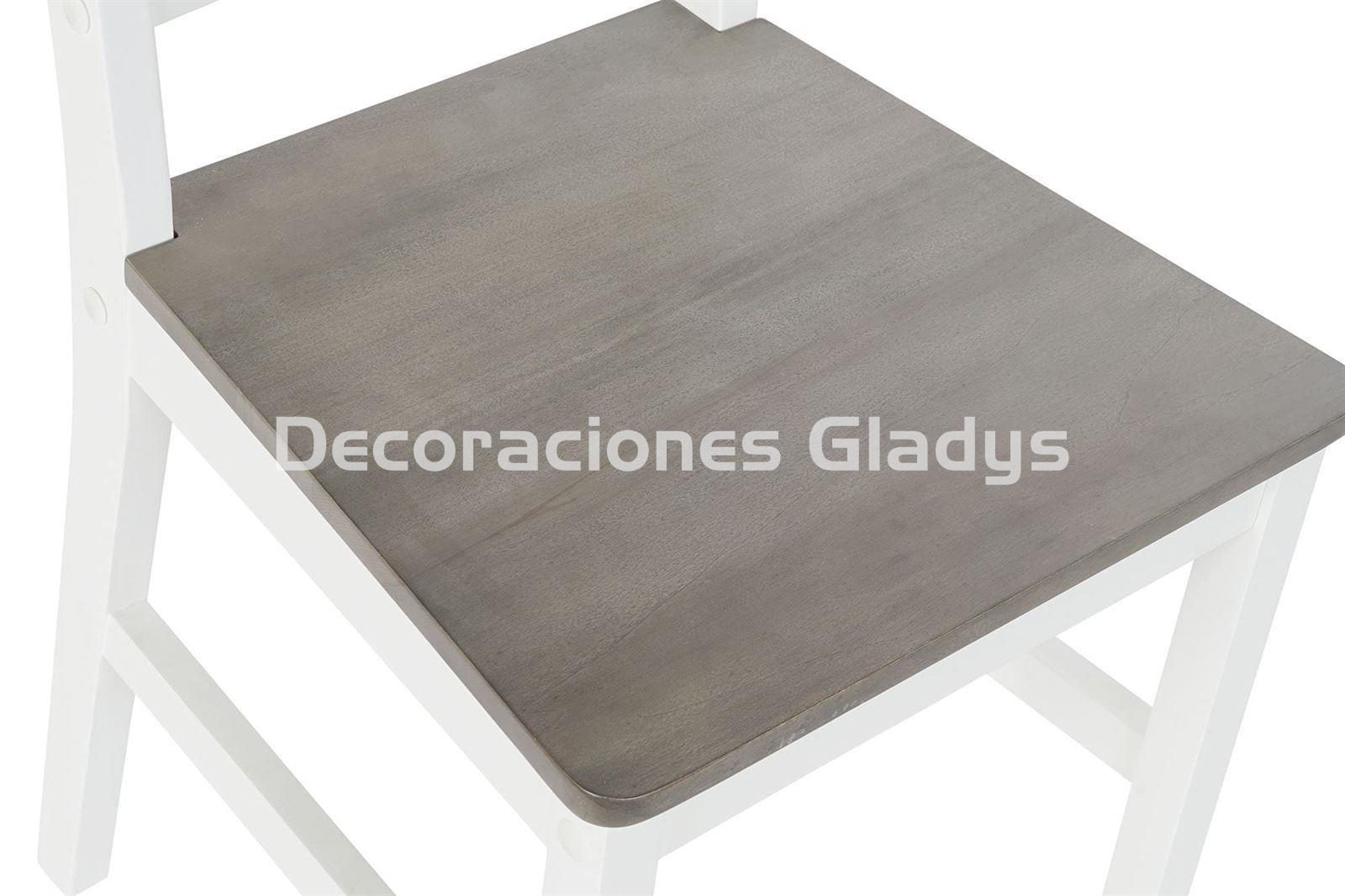 MESA COMEDOR SET 5 ALAMO 4 SILLAS BLANCO - Imagen 4