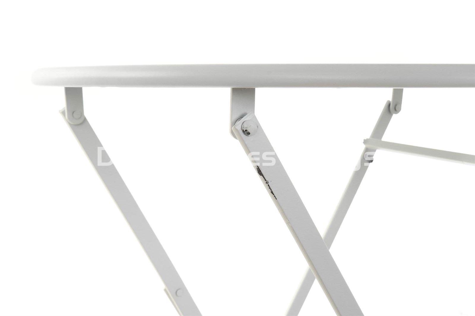 MESA SET 3 METAL PLEGABLE BLANCO - Imagen 2