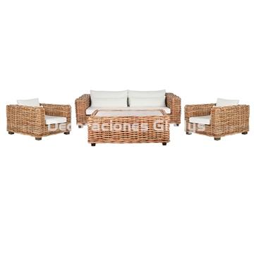 MESA SET 4 RATAN INCLUYE COJINES - Imagen 1