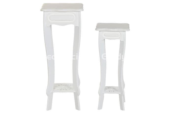 MESITA AUXILIAR SET 2 MDF  BLANCO - Imagen 1