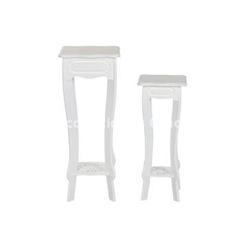 MESITA AUXILIAR SET 2 MDF  BLANCO - Imagen 1