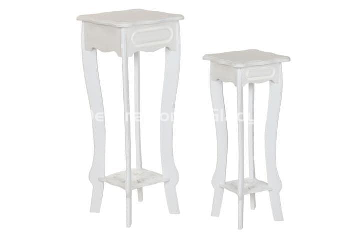 MESITA AUXILIAR SET 2 MDF  BLANCO - Imagen 2