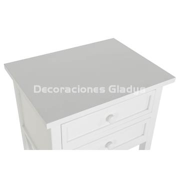 MESITA DE NOCHE ABETO  BLANCO - Imagen 2
