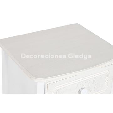 MESITA DE NOCHE MADERA MDF BLANCO - Imagen 2