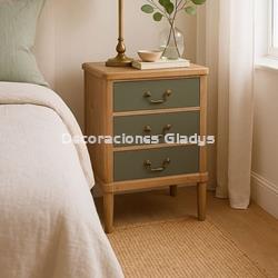 MESITA NOCHE 3 CAJONES CAMBRIDGE - Imagen 2