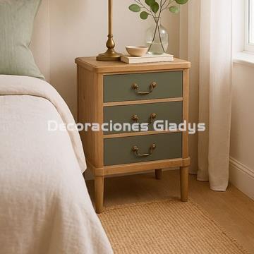 MESITA NOCHE 3 CAJONES CAMBRIDGE - Imagen 2