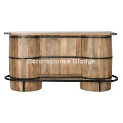 MUEBLE BAR MANGO METAL  BARRIL - Imagen 1
