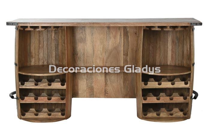 MUEBLE BAR MANGO METAL  BARRIL - Imagen 2