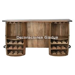 MUEBLE BAR MANGO METAL  BARRIL - Imagen 2