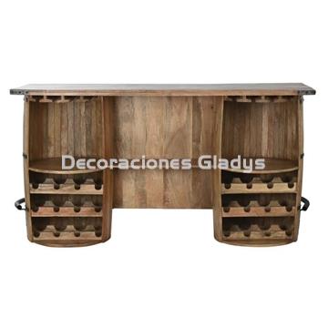 MUEBLE BAR MANGO METAL  BARRIL - Imagen 2