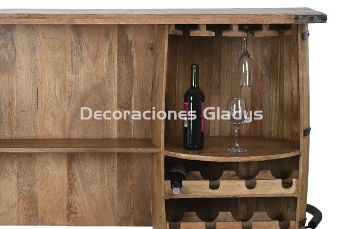 MUEBLE BAR MANGO METAL  BARRIL - Imagen 3