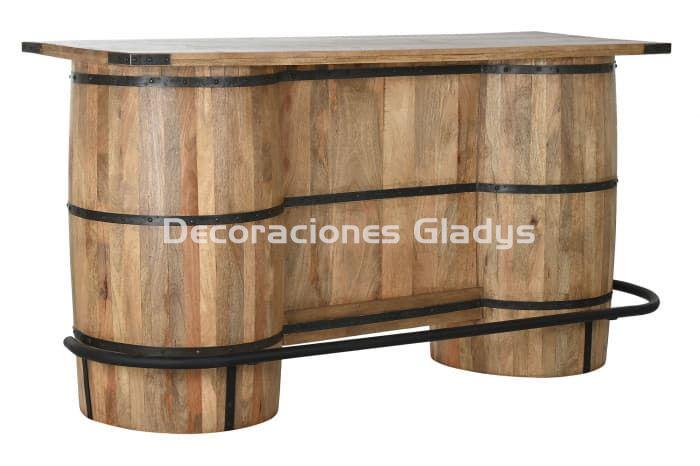 MUEBLE BAR MANGO METAL  BARRIL - Imagen 4