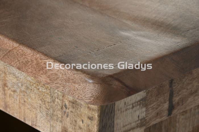 MUEBLE BAR MANGO METAL  RUEDAS NATURAL - Imagen 4