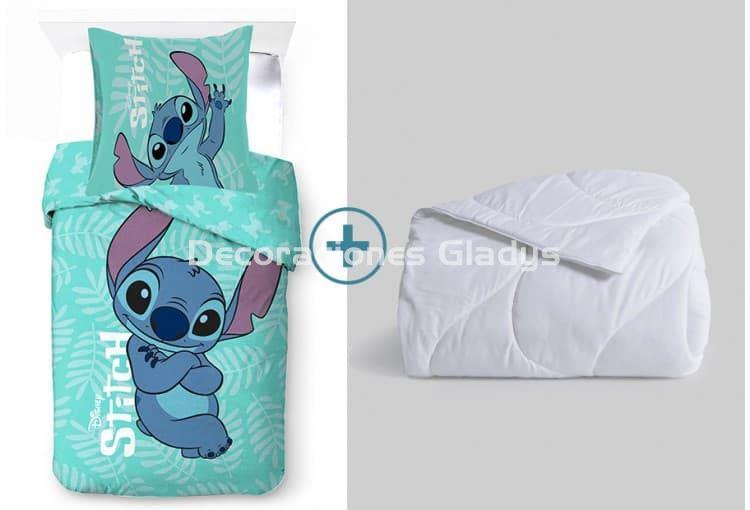PACK FUNDA NORDICA + RELLENO LILO & STITCH AGUA - Imagen 1