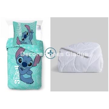 PACK FUNDA NORDICA + RELLENO LILO & STITCH AGUA - Imagen 1