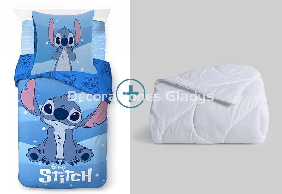 PACK FUNDA NORDICA + RELLENO LILO & STITCH AZUL - Imagen 1