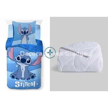 PACK FUNDA NORDICA + RELLENO LILO & STITCH AZUL - Imagen 1