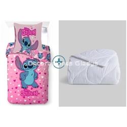 PACK FUNDA NORDICA + RELLENO LILO & STITCH ROSA - Imagen 1