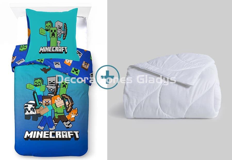 PACK FUNDA NORDICA + RELLENO MINECRAFT - Imagen 1