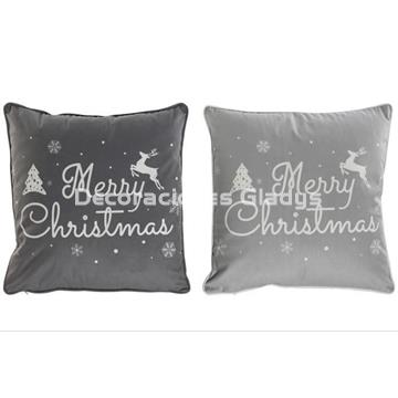 PACK FUNDAS COJIN NAVIDAD GRIS - Imagen 1