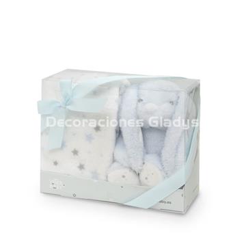 PELUCHE+MANTA ESTRELLA CONEJO - Imagen 1