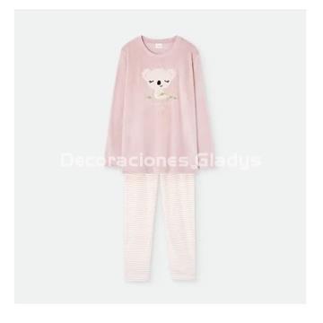 PIJAMA MUJER TERCIOPELO 7955 WATERLEMON - Imagen 1