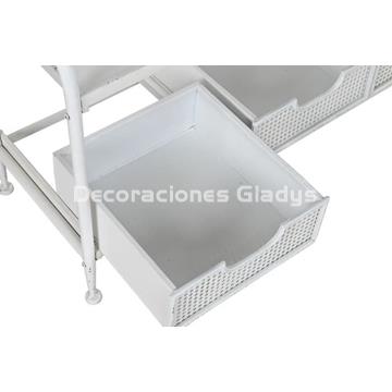 RECIBIDOR METAL  BLANCO - Imagen 2