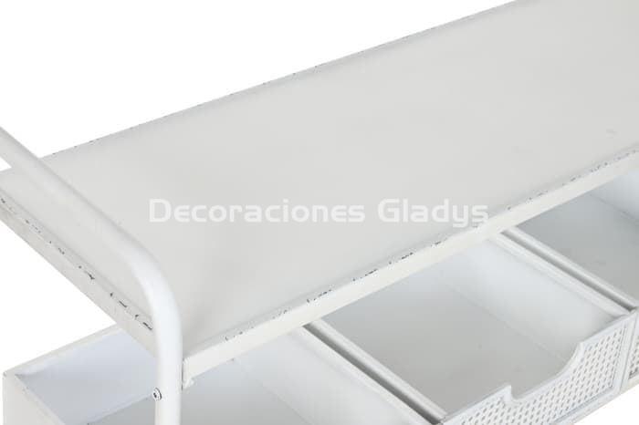 RECIBIDOR METAL  BLANCO - Imagen 5