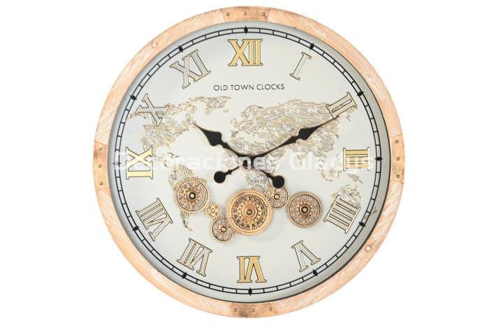 RELOJ PARED ABETO CRISTAL  MOVIMIENTO - Imagen 1