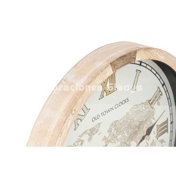 RELOJ PARED ABETO CRISTAL  MOVIMIENTO - Imagen 2