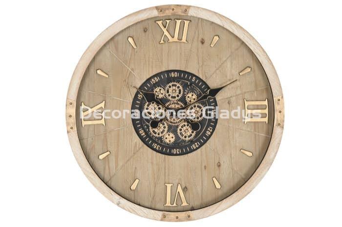 RELOJ PARED ABETO CRISTAL MOVIMIENTO - Imagen 1
