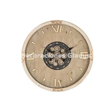 RELOJ PARED ABETO CRISTAL MOVIMIENTO - Imagen 1