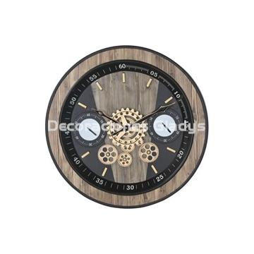 RELOJ PARED HIERRO CRISTAL MOVIMIENTO - Imagen 1