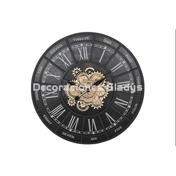 RELOJ PARED HIERRO MOVIMIENTO ENVEJECIDO - Imagen 1