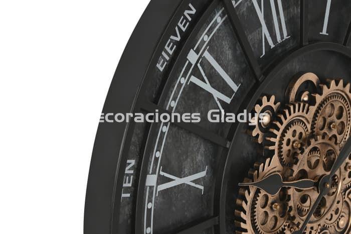 RELOJ PARED HIERRO MOVIMIENTO ENVEJECIDO - Imagen 2
