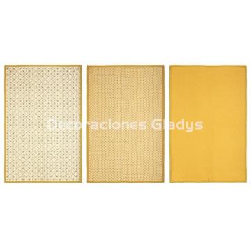 SET  3 PAÑOS OCRE 178554R - Imagen 1