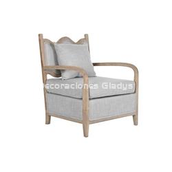 SILLON ABETO POLIESTER GRIS CLARO - Imagen 1