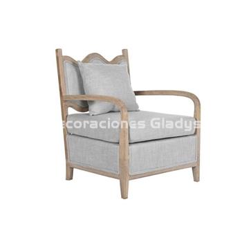 SILLON ABETO POLIESTER GRIS CLARO - Imagen 1
