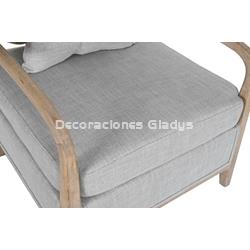 SILLON ABETO POLIESTER GRIS CLARO - Imagen 2