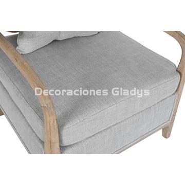 SILLON ABETO POLIESTER GRIS CLARO - Imagen 2