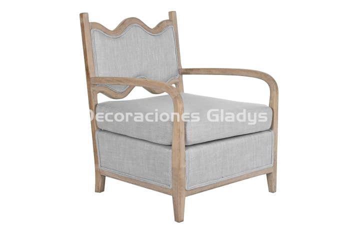 SILLON ABETO POLIESTER GRIS CLARO - Imagen 4
