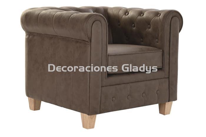 SILLON POLIESTER MADERA  MARRON - Imagen 1